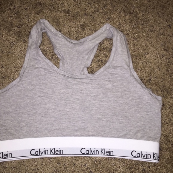 Calvin Klein sports bra gray