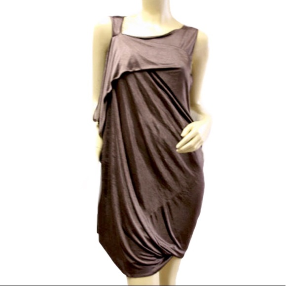 BCBG MaxAzria Runway Asymmetric Draped Dress - Picture 1 of 6