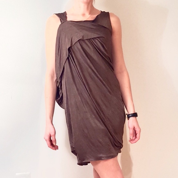 BCBG MaxAzria Runway Asymmetric Draped Dress - Picture 5 of 6