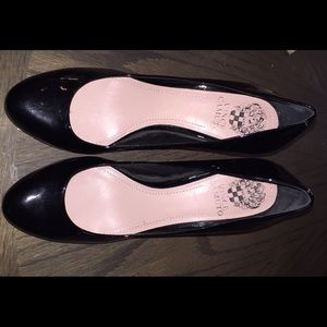 Vince Camuto patent platform pumps