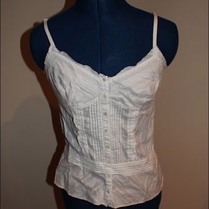 J.crew white button up tank