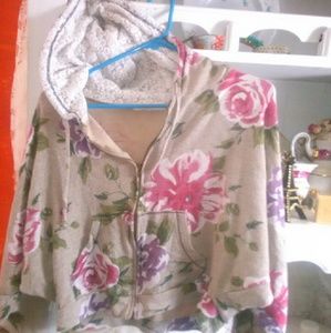 !!Lace hood Adorable  crop hoodie