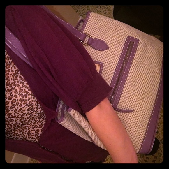 ‼️NWT-DOONEY & BOURKE‼️White / Purple Canvas bag