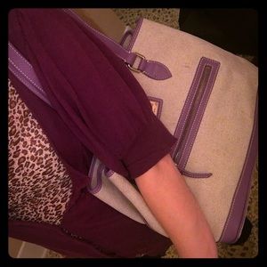‼️NWT-DOONEY & BOURKE‼️White / Purple Canvas bag