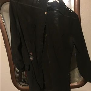 Black collared shirt