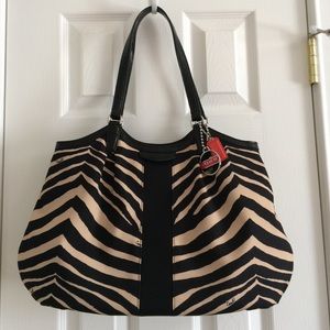 Coach Bags - Signature Stripe Zebra Print 'Devin' Shoulder Bag Coach Bags - Signature Stripe Zebra Print 'Devin' Shoulder Bag