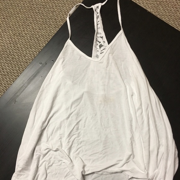 White Hollister high low tank. 👙🌴 - Picture 2 of 3