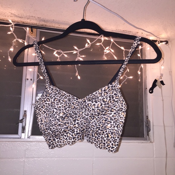 PINK/VS Cheetah Lace Bralette