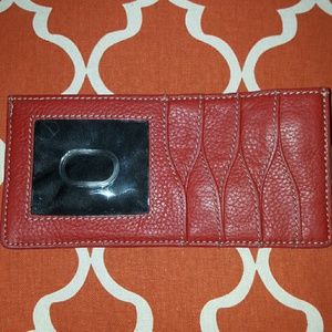Red Tignanello Leather 7 Card Holder Wallet