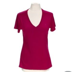 Nike Dri-Fit Vneck in burgundy, size med