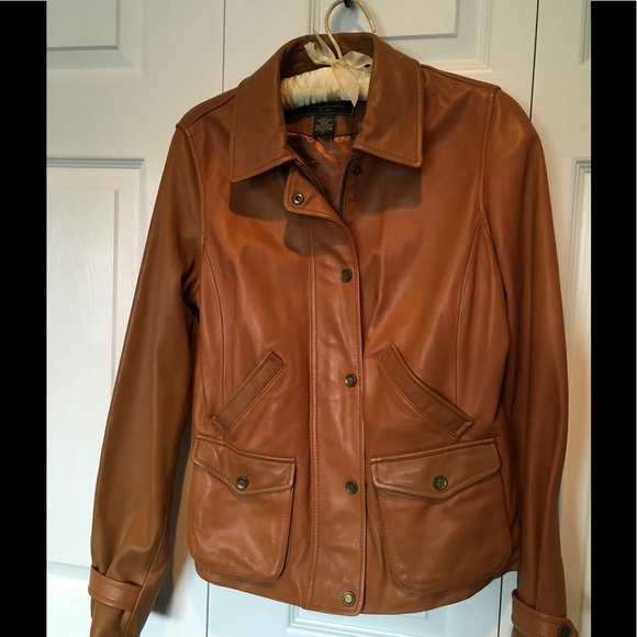 SALE! Eddie Bauer Caramel glove leather jacket - Picture 1 of 4