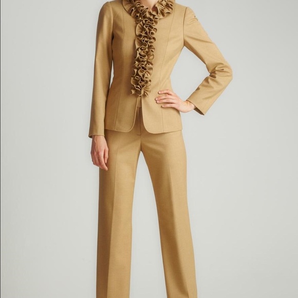 TRES CHIC !!!  This Tahari Ruffled pantsuit