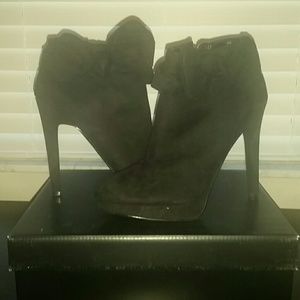 Black high heel booties