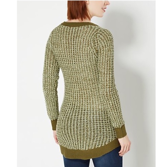Poof! Sweaters - ๐ฟGreen Vneck Waffle Knit Cozy Oversize Sweater ๐ Poof! Sweaters - ๐ฟGreen Vneck Waffle Knit Cozy Oversize Sweater ๐
