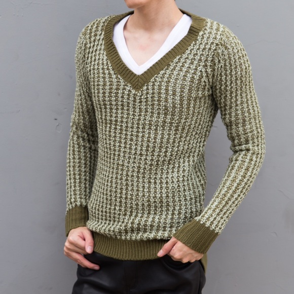 Poof! Sweaters - ๐ฟGreen Vneck Waffle Knit Cozy Oversize Sweater ๐ Poof! Sweaters - ๐ฟGreen Vneck Waffle Knit Cozy Oversize Sweater ๐