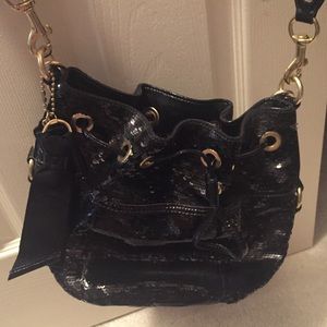 Coach black sequen bag