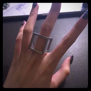 Cube ring&earring set