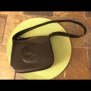 Vintage Gucci (Black) Patent Leather Shoulder Bag