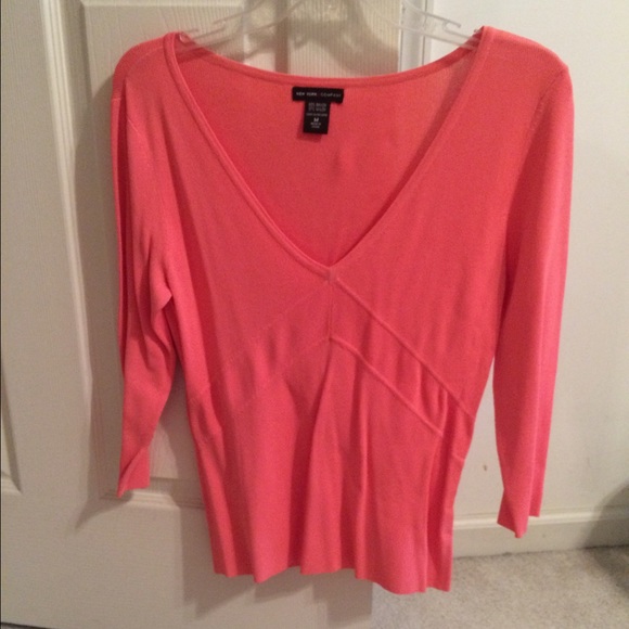 Peach three quarter sleeve shirt