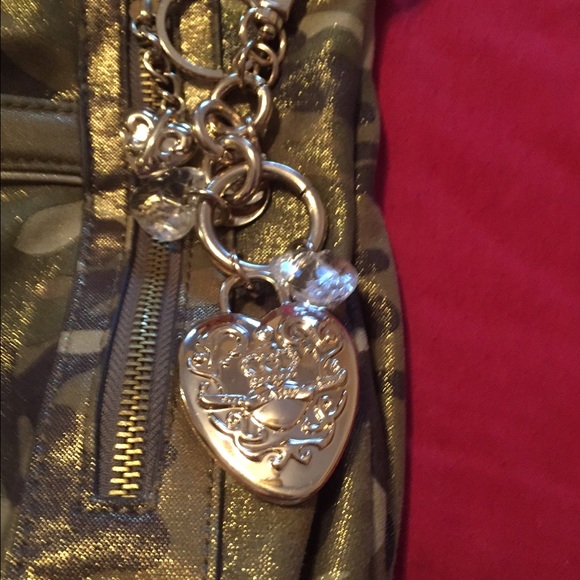 Kathy Von Zeeland handbag.  Green and gold