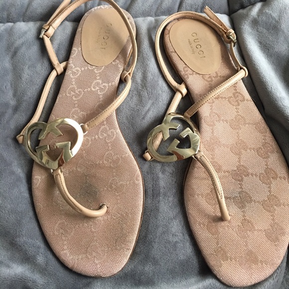Pink Gucci sandals