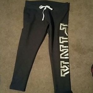 Victoria secret pink skinny foil joggers