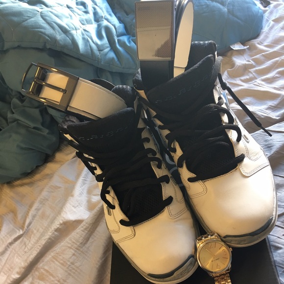 Jordans.nine west gold watch, 2 calvin klein belts