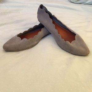 Adorable leather charcoal grey MIA flats