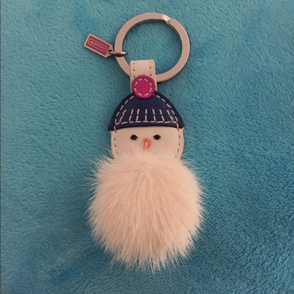 Coach snowman keychain