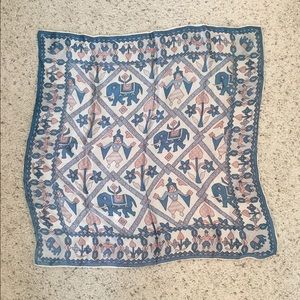 Silky Elephant Pattern Scarf