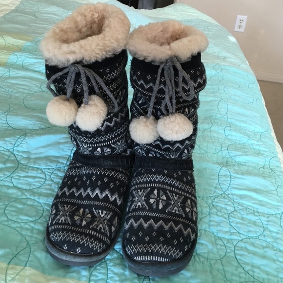 Super warm boots with a fun print!