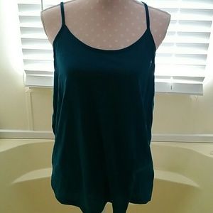 Two piece Cami Tank sequin teal Cute Top