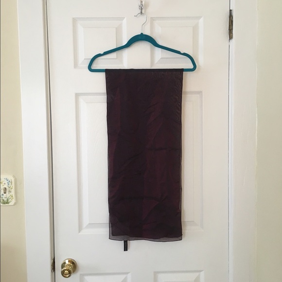 Burgundy Sheer Scarf