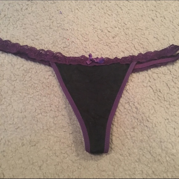 Black and purple thong