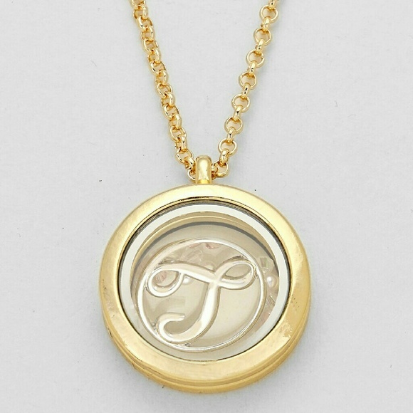 Jewelry - "T" MONOGRAM FLOATING CHARM LOCKET NECKLACE