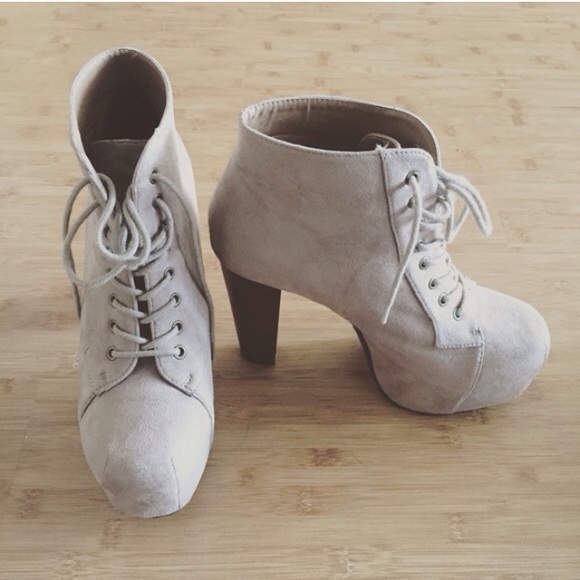 Cute tan boot heels