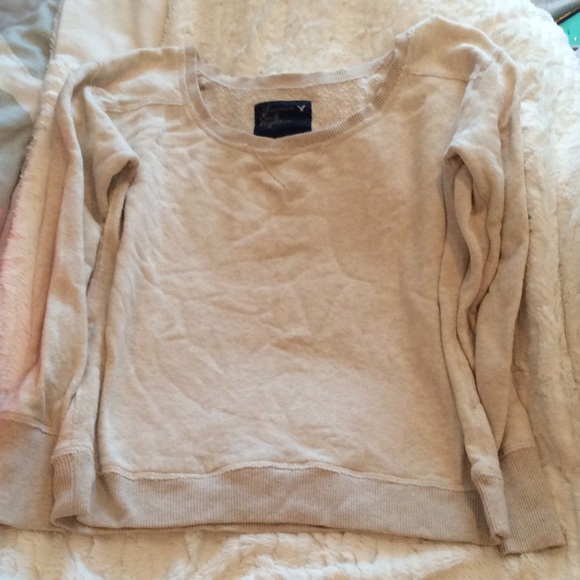 Cream off shoulder sweater