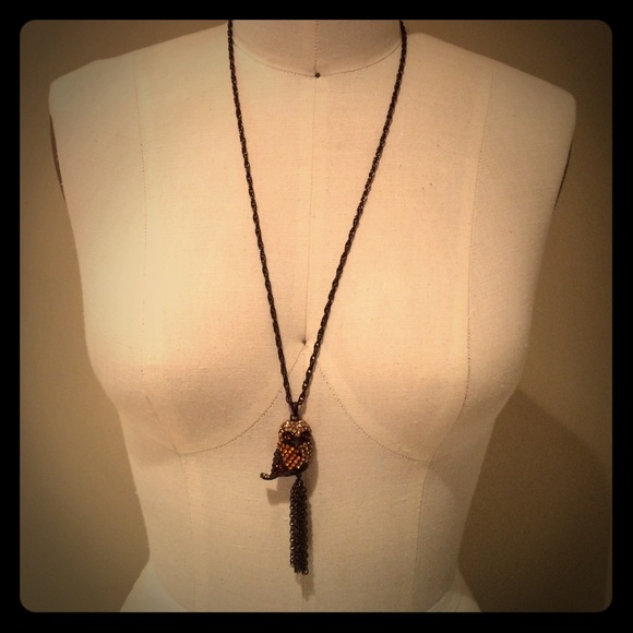 Jeweled Owl Necklace