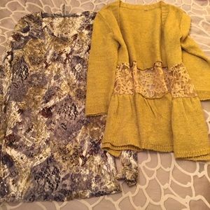 Buckle Lace Top Sweater Bundle NWOT