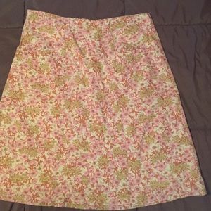 Floral skirt. American Eagle. Pink green orange.