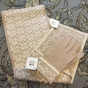 Coach scarf and gloves