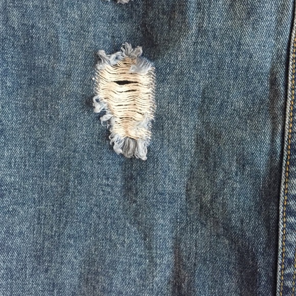 Brand new mid ripped Jean skirt - Picture 3 of 4