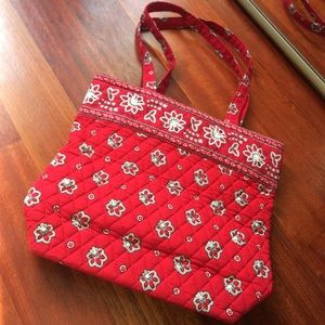 Red paisley Vera tote