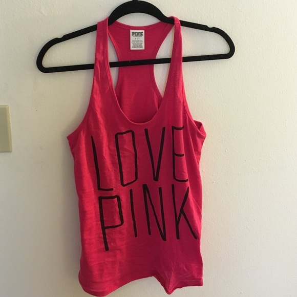 PINK Racerback tee- size Small