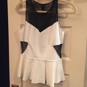 Intermix black and white going out top