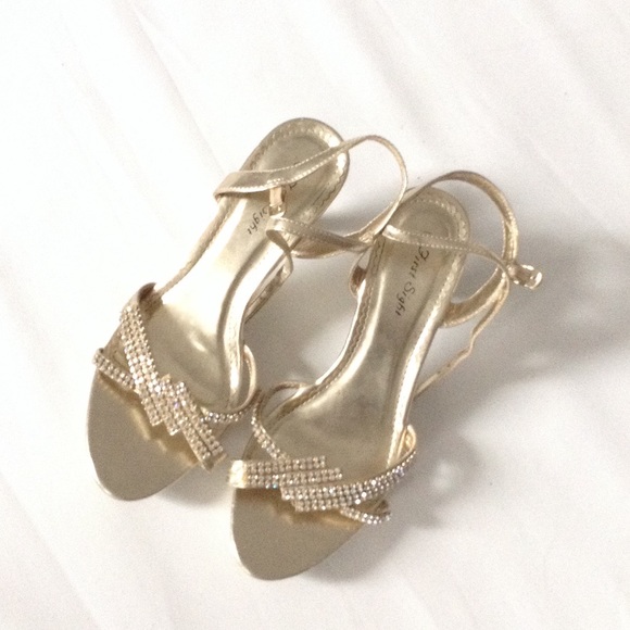 White gold party heels