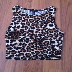 Leopard print crop top