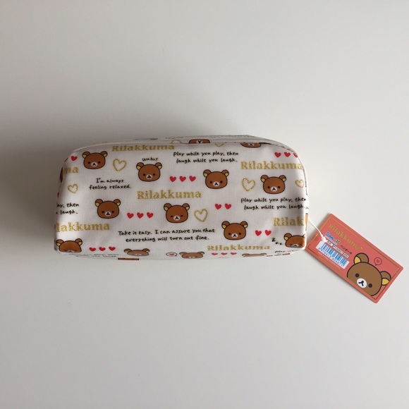 Rilakkuma hearts pencil case
