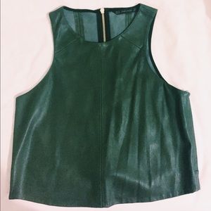 Zara faux leather tank top