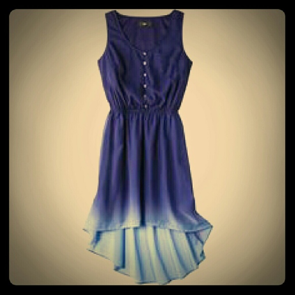 Blue ombre fishtail summertime dress